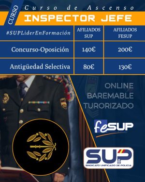 Curso de ascenso a Inspector Jefe - Edición 2025-26 - Comienzo 3 de noviembre de 2025