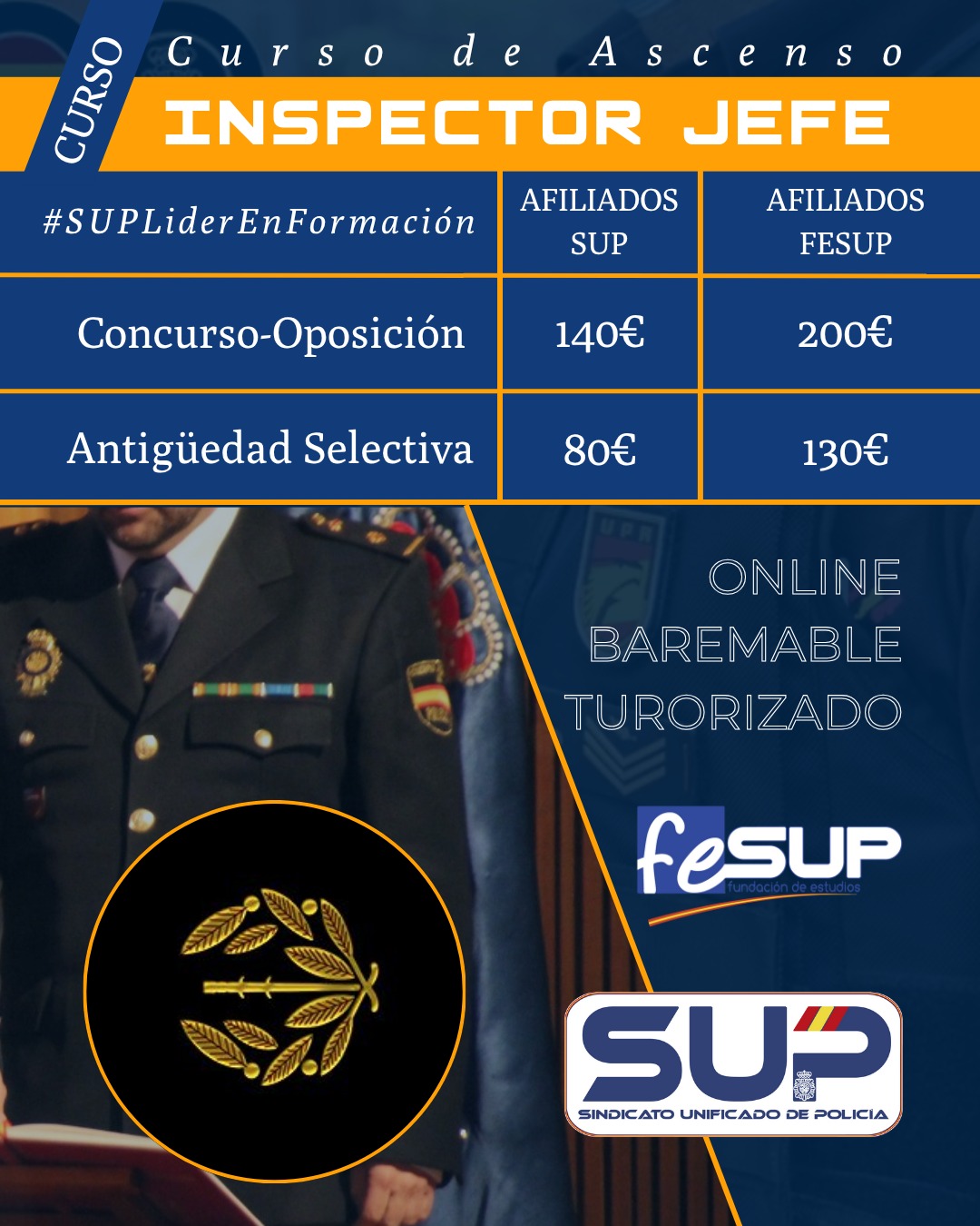 Curso de ascenso a Inspector Jefe - Edición 2025-26 - Comienzo 3 de noviembre de 2025